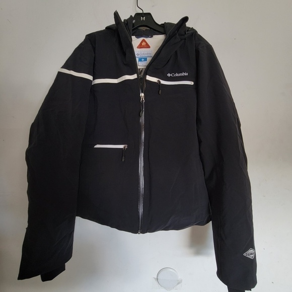 Columbia Omni-Heat Thermal Comfort Roffe Ski Winter Snow Jacket Black White XL - Picture 5 of 17